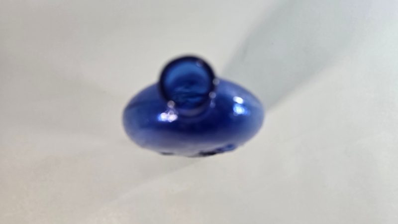 FLASKA / JAKTPLUNTA,glas, blå. Skandinavien. 18/1900-tal