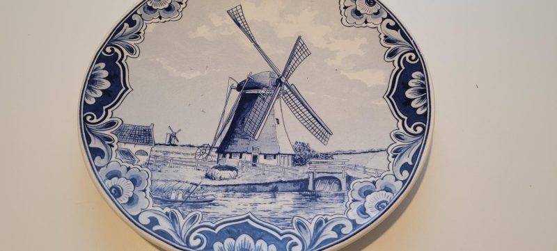 Tallrik, porslin, Delfts, Holland.