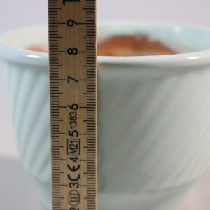Liten kruka med ljusgran glasyr, H8cm D10cm