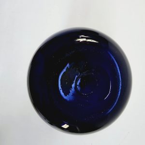 Elegant Blå Glasvas – 22 cm Hög