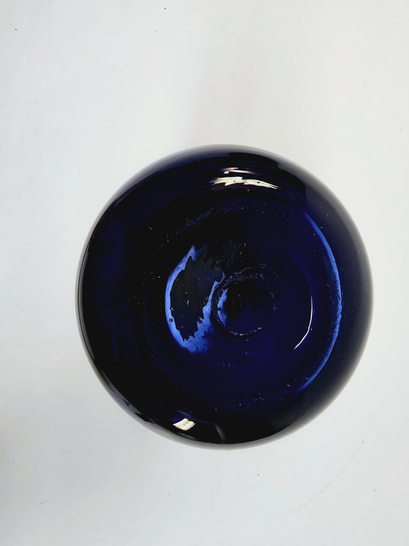 Elegant Blå Glasvas – 22 cm Hög