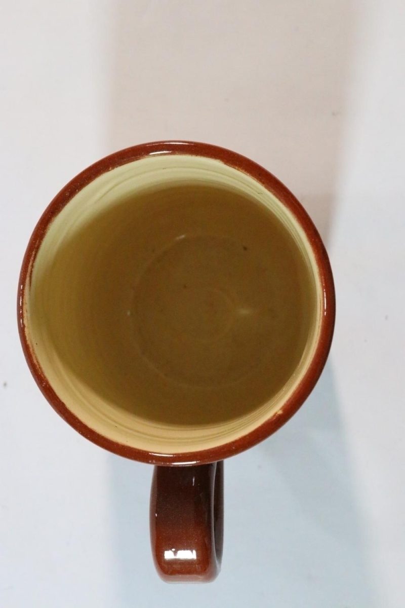 Mugg i lergods, Andersson & Johansson Höganäs,  D8cm H11,5cm
