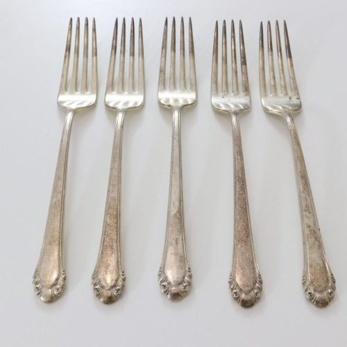 4 gafflar i nysilver - Gorham Plate Pat 1937