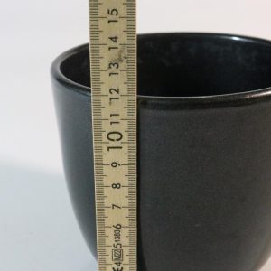 Tusca rund antracitkruka - H.11 x D.12cm