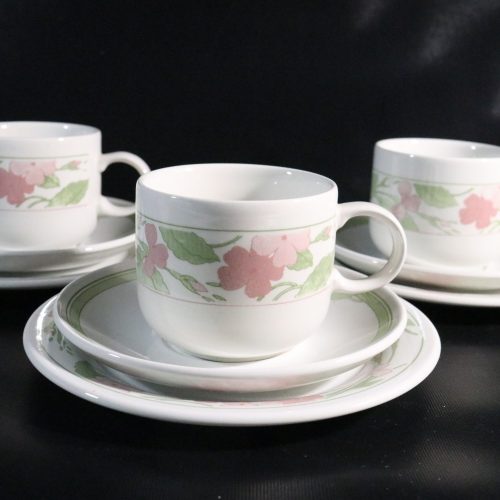 Romantiskt Kaffeset från Coloroll England – Vintage Blomdekor