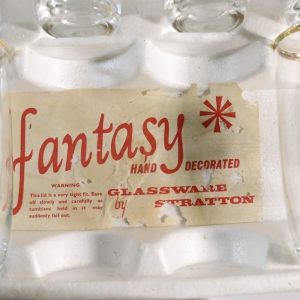 Glasservis med segelbåtsdesign - 14 delar - Mitten av 1900-talet