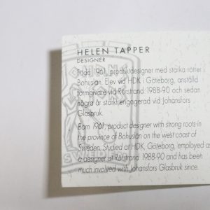 HELEN TAPPER. VAS i glas, Johansfors, signerad - 25cm