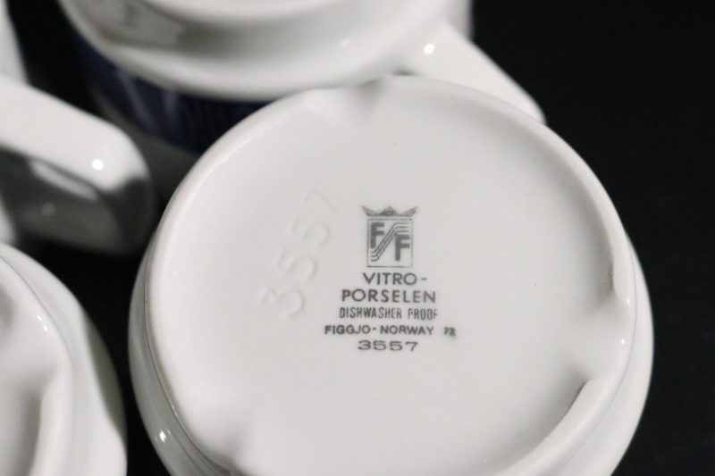 Set med 4 Kaffekoppar – Figgjo Norway, Tidlös Skandinavisk Design