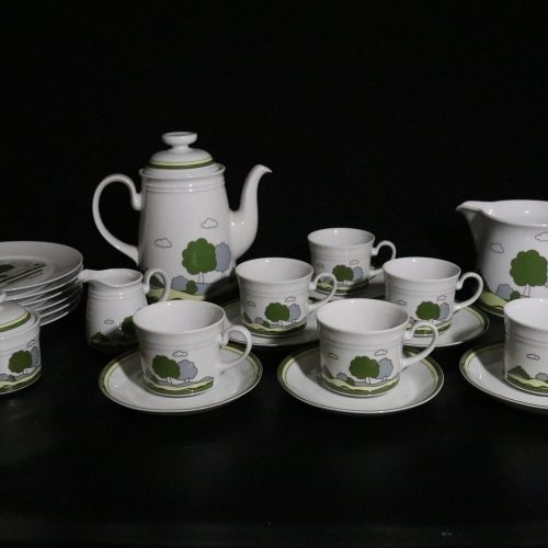 Mitterteich Bavaria Te- kaffeservis, landskapsdesign,  6 personer