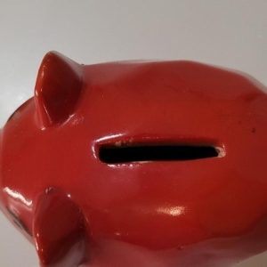 Sparbössa spargris röd 9cm