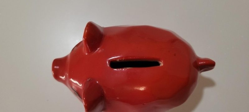 Sparbössa spargris röd 9cm