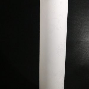 Lång vas i vitt frostat glas, SEA glasbruk, 41cm