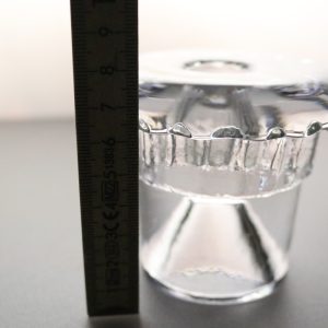 LARS HELLSTEN Ljusstake, signed, Skruf