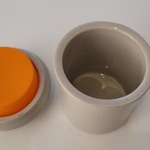Grå Höganäs burk med lock