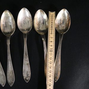 Set om 6 Skedar i Alpacca från H. Carlsson - Vintage Kvalitet