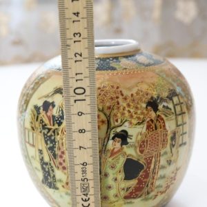 Handmålad urna utan lock, Japan, Geisha Satsuma, troligen replika