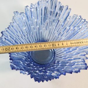 GLASSKÅL. troligen Istappsskål,  Snapphane Glasbruk 23cm