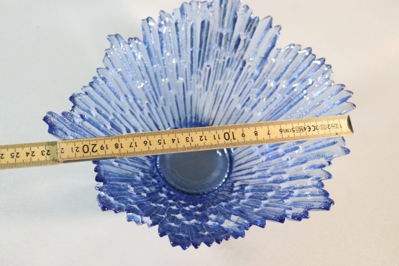 GLASSKÅL. troligen Istappsskål,  Snapphane Glasbruk 23cm