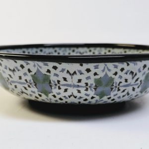 Elegant keramikskål med unik mosaikdesign, 17 cm