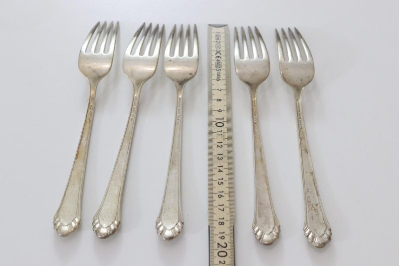 4 gafflar i nysilver - Gorham Plate Pat 1937