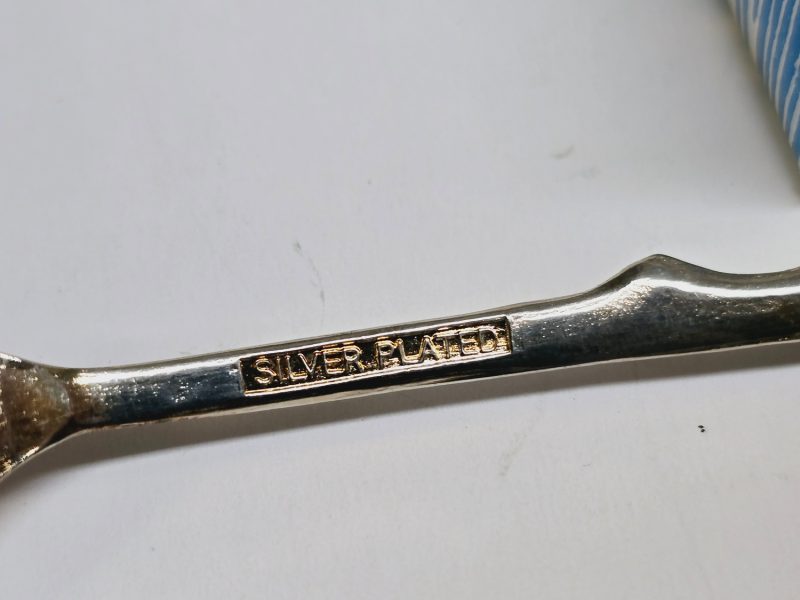 Elegant Sats Silverskedsar i 6-pack med Rosmotiv