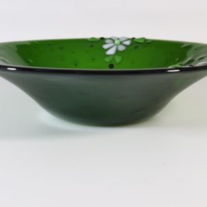 Färgsprakande Glasvas – 12 cm – Modern Design med Livfulla Mönster