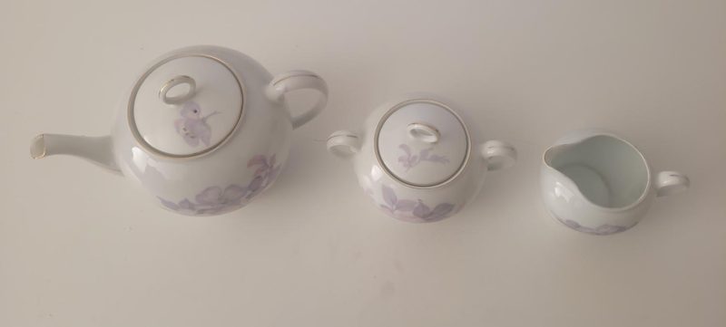 Servisdelar, Kanna, sockerskål och gräddkanna, "Victoria" Czechoslovakia