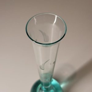 Vas med bubbla på foten - grön