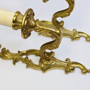 Antika Ljushållare i Mässing – Elegant Rococostil