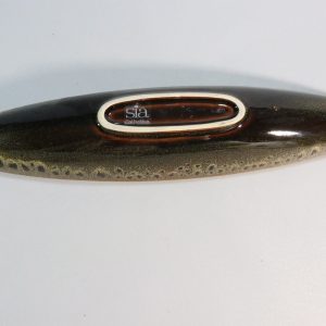 Långt fat i keramik - Olivfat brun. SIA Collection 45cm