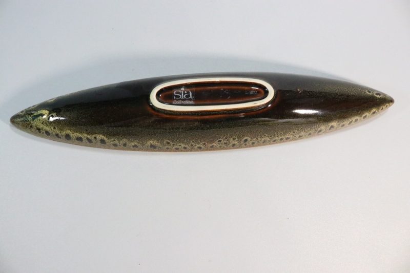 Långt fat i keramik - Olivfat brun. SIA Collection 45cm