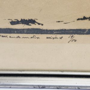 Litografi - Vinterlandskap – Signerat Verk från 1936