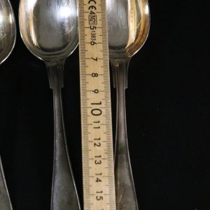 Set med 11 Vintage Skedar från Hörby i Extra Alpacca, NS