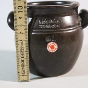 Mörkbrun krus, stengods, Höganäs 1/2L