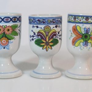 3st Äggkoppar Anno 1979, 1980, 1983 - Höganäs Keramik - Allmoge