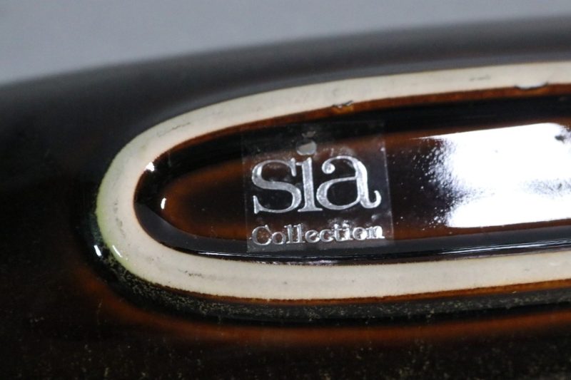 Långt fat i keramik - Olivfat brun. SIA Collection 45cm