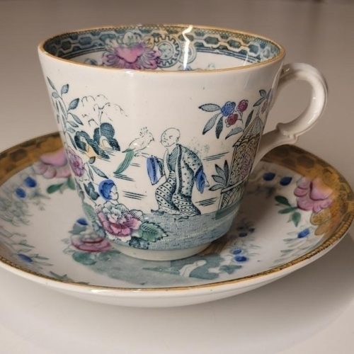 Antik Kaffekopp Tonkin, Gustavsberg troligen 1800-tal D=7 cm H=6,5 cm