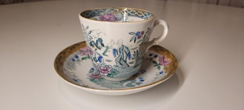 Antik Kaffekopp Tonkin, Gustavsberg troligen 1800-tal D=7 cm H=6,5 cm