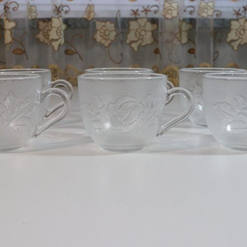 6st Kaffekoppar i glas, Arcoroc, Frankrike