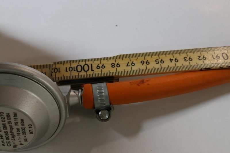 Regulator och gasolslang