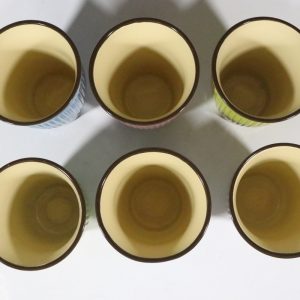 6st glas, keramik, olika färger