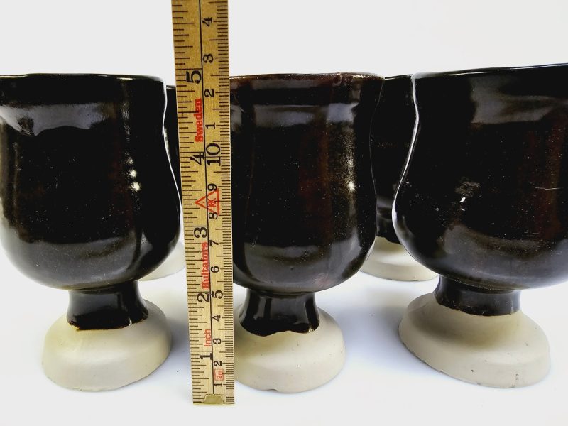 Eleganta handgjorda keramikbägare - Set om 6 stycken