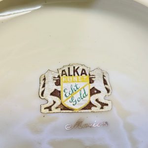 Elegant ALKA Kunst Kronach Burk med Lock – Äkta Gulddekor, Bavaria