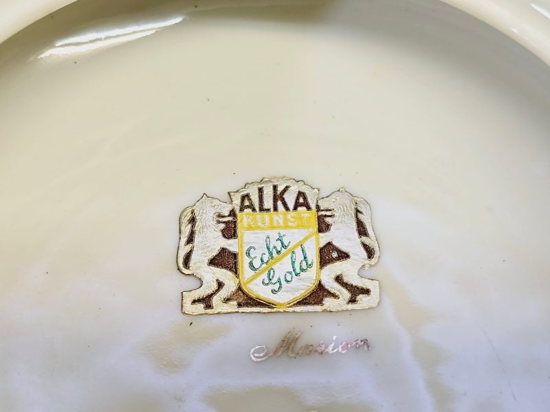 Elegant ALKA Kunst Kronach Burk med Lock – Äkta Gulddekor, Bavaria