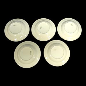 Set med 5 djupa tallrikar i benporslin från Gustavsberg, Stig Lindberg (20 cm)