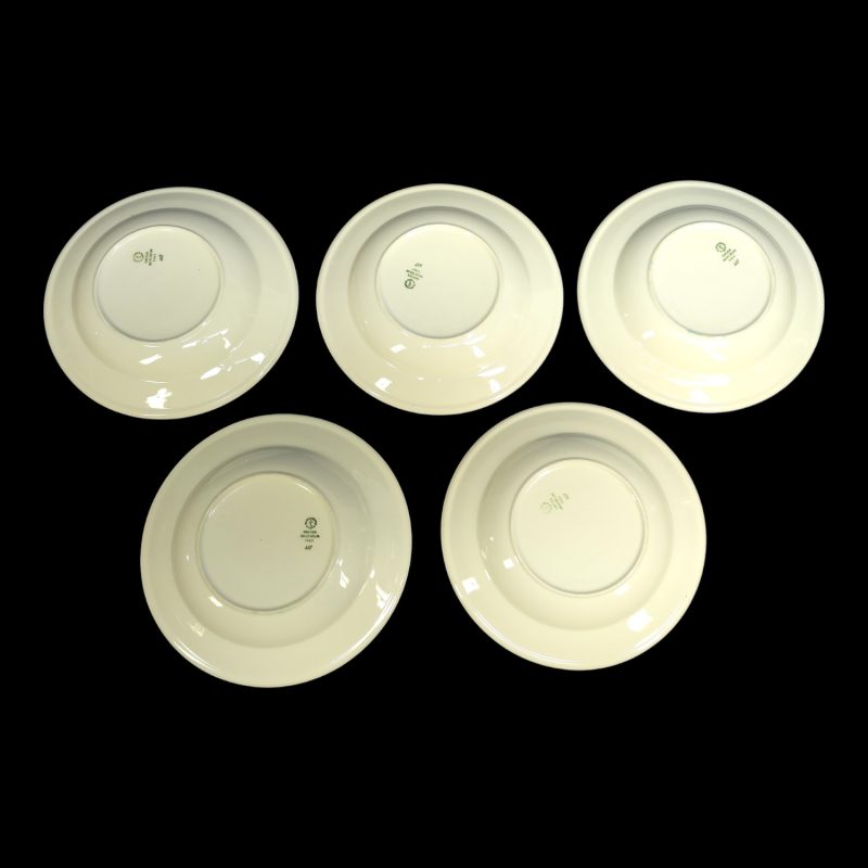 Set med 5 djupa tallrikar i benporslin från Gustavsberg, Stig Lindberg (20 cm)
