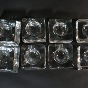 Konstglashyttan Urshult 8 ljusstakar i glas