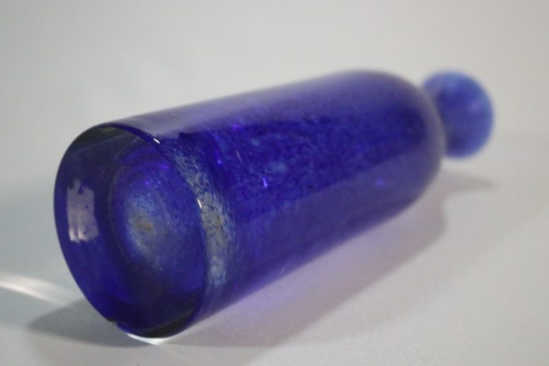 Glasvas, ca 26,5cm hög - blå