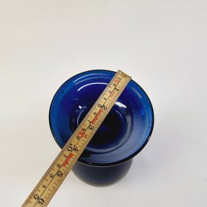 Elegant Blå Glasvas – 22 cm Hög
