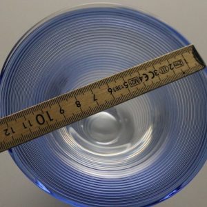 Handblåst Glas Skål – Blå Spiral – Unik Design